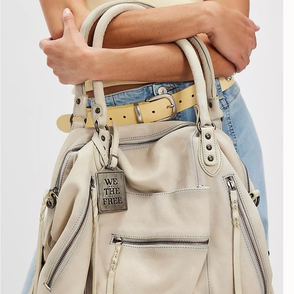 We The Free Beige Tote Bag in “Salt” color. NWT